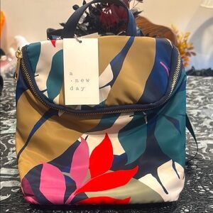 a new day Multicolor Leaf Print Backpack